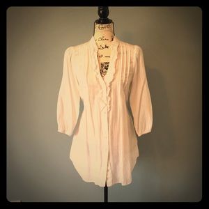 Anthropologie White Cotton Tunic from Odille